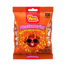 Vero Pica Gomas Tamarindo Mexican gummy candy bag, bulk sweet and spicy treats with chili and sugar, 100 count.
