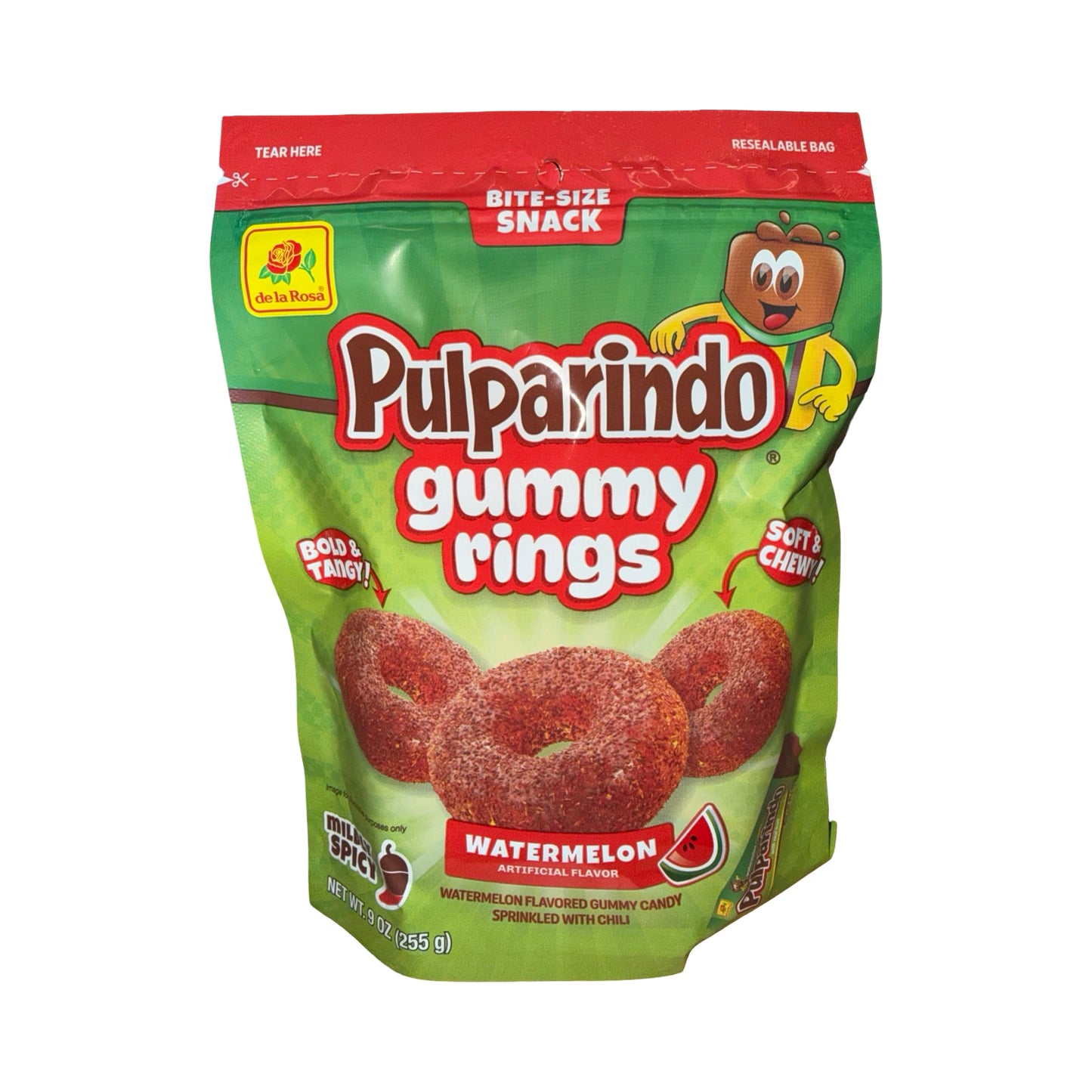 Pulparindo Watermelon Gummy Ring Mexican Candy (9 Oz)