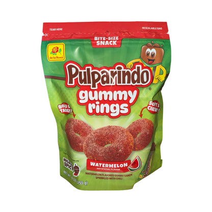 Pulparindo Watermelon Gummy Ring Mexican Candy (9 Oz)