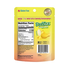 Peelerz Peelable Gummy Banana packaging with nutrition facts and gluten-free label, 6 oz bag.