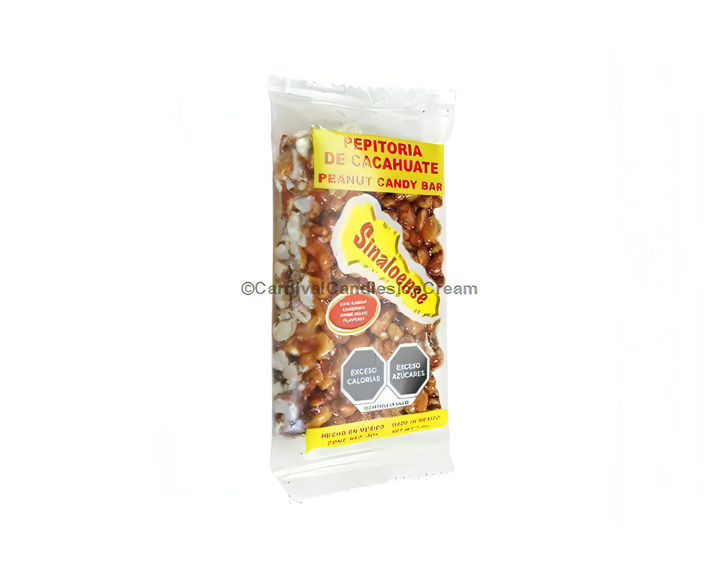 Sinaloense Pepitoria De Cacahuate candy bar pack showcasing a Mexican snack delight with peanuts.