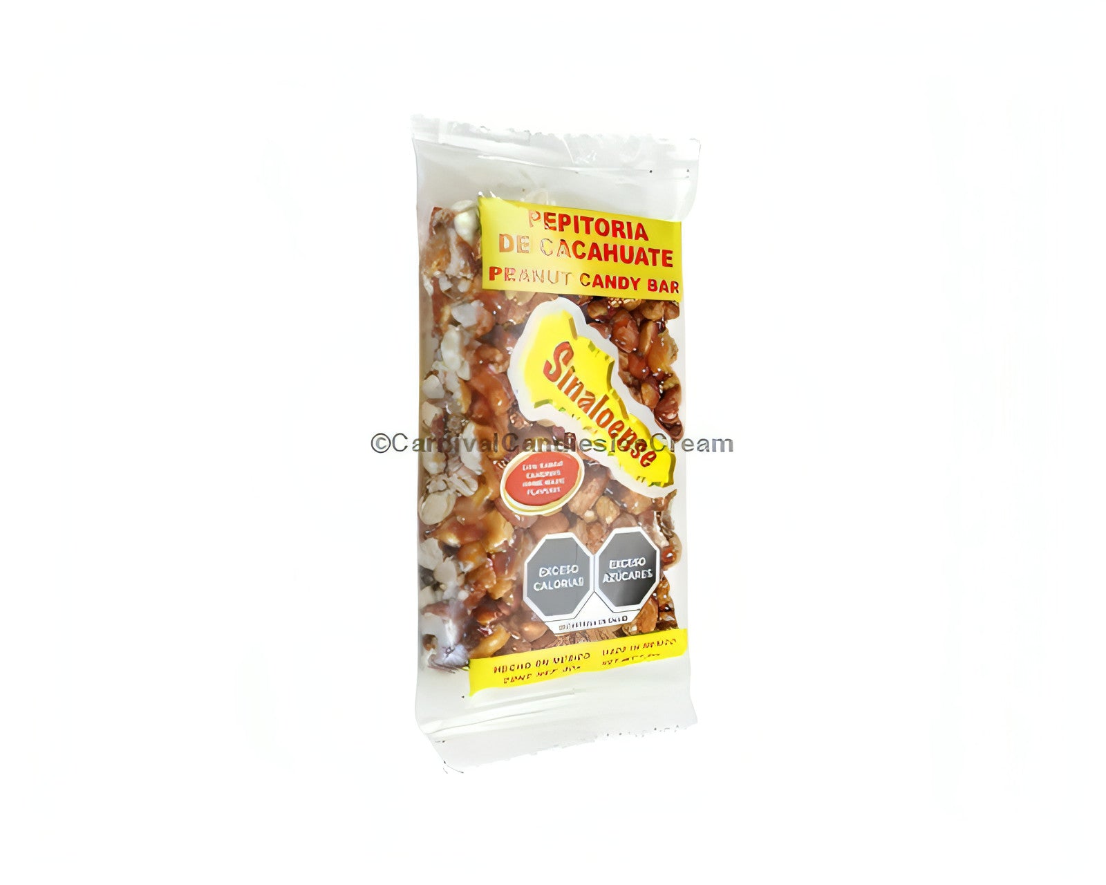 Sinaloense Pepitoria De Cacahuate candy bar pack showcasing a Mexican snack delight with peanuts.