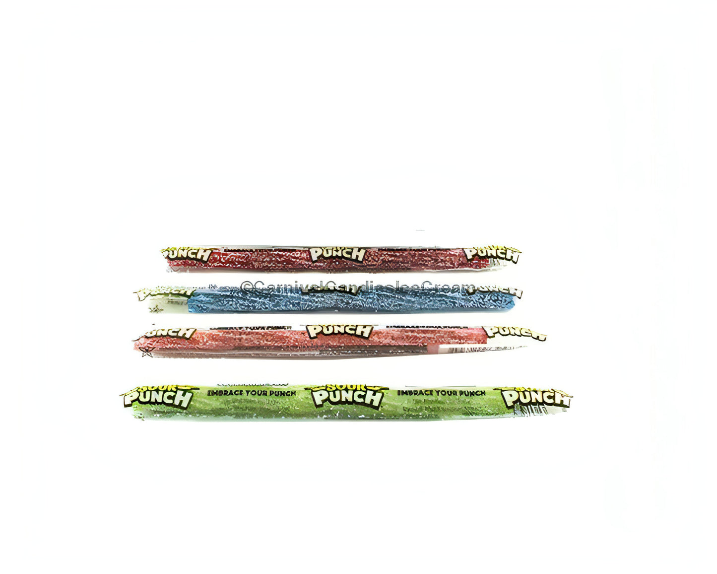 Sour Punch Twists in strawberry, blue raspberry, and green apple flavors, perfect for bulk American candy lovers.