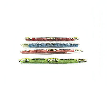 Sour Punch Twists in strawberry, blue raspberry, and green apple flavors, perfect for bulk American candy lovers.