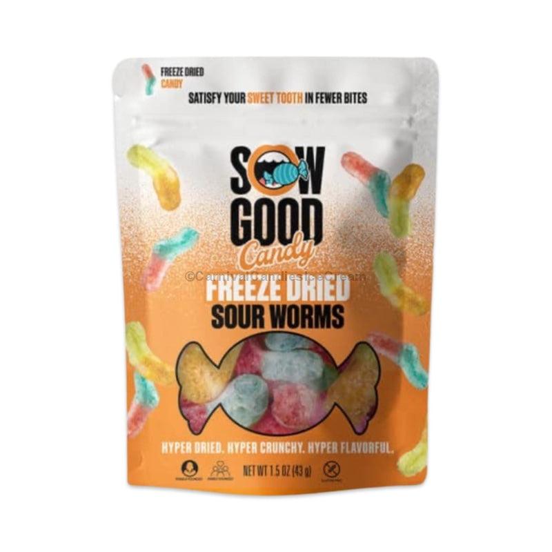 Sow Good Freeze Dried Sour Worms (4.5 Oz) Chewy Candy