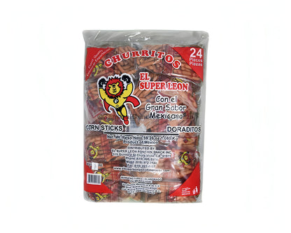 Super Leon Churrito Thick Sticks (24 Count) - Carnival Candies & Ice Cream Inc.