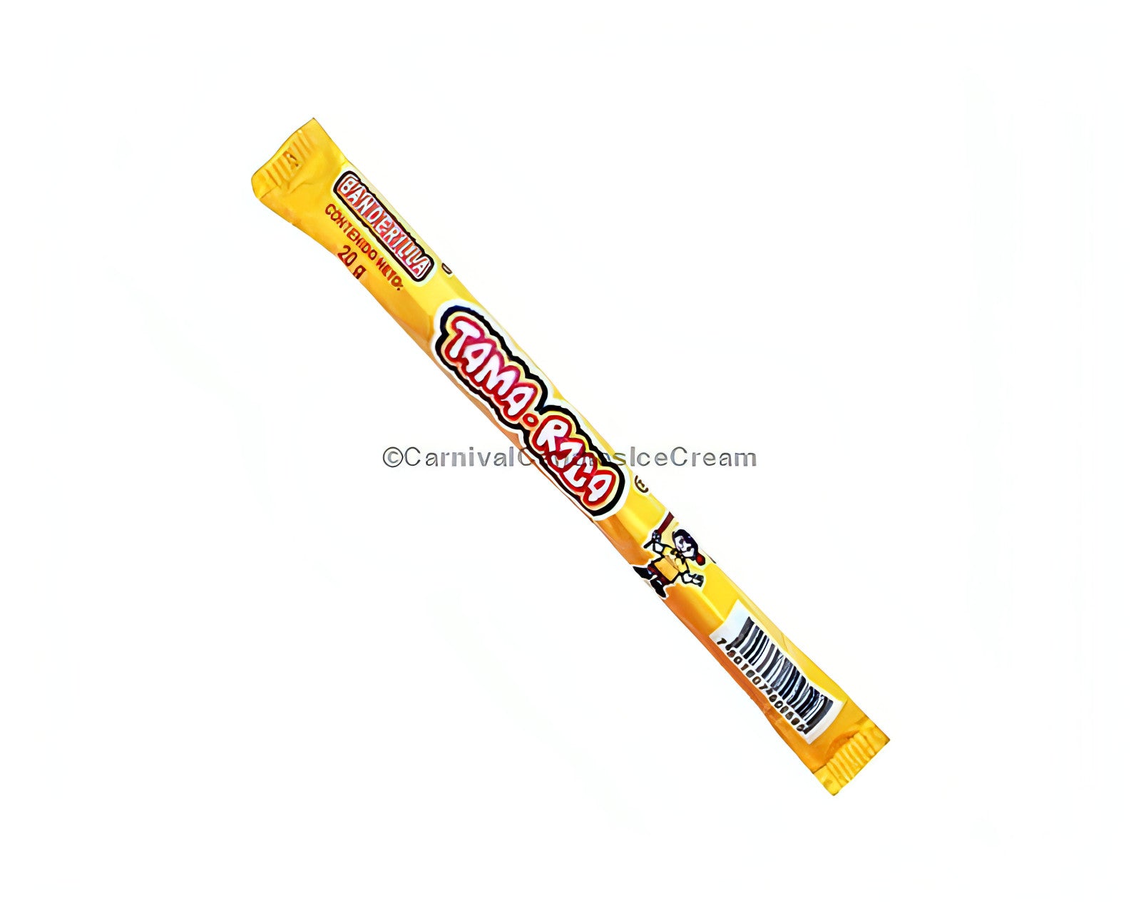 Tama-Roca Banderilla tamarind candy straw treat, perfect for bulk Mexican candy lovers.