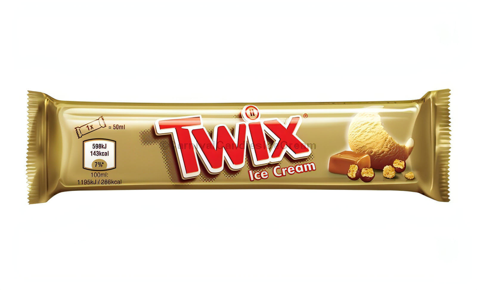 Twix Ice Cream Bar packaging showing 12 or 24 count bulk ice cream for local pick-up only, no shipping available.