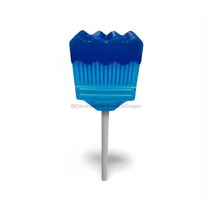 Vero Pinta Azul Strawberry/Raspberry Mexican candy lollipop with blue design, pack of 40 for sweet, fruity flavor.